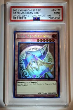 2022 YU-GI-OH! Dark Magician Girl GFP2-EN177 GHOST RARE PSA 9 - Image 1