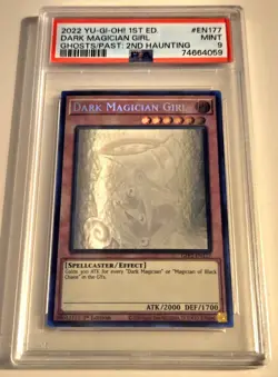 2022 YU-GI-OH! Dark Magician Girl GFP2-EN177 GHOST RARE PSA 9 - Image 5