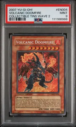 2007 Yu-Gi-Oh! Volcanic Doomfire CT04 Limited Edition Secret Rare PSA 9 - Image 1