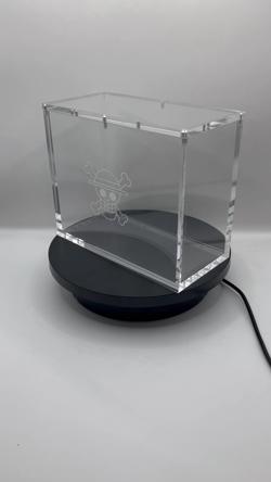 Engraved One Piece Booster Box Magnetic Acrylic Case Card Protective Display Box - Image 2