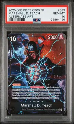 PSA 10 Marshall D. Teach OP09-093 One Piece OP09 : Les Nouveaux Empereurs - FR - Image 1