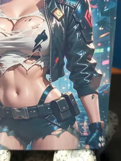 3 1/1 Only 1 Made Harley Quinn & Jinx Custom Waifu Card Size 5x3.5 - Image 5