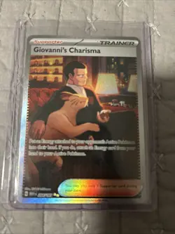 Giovanni’s Charisma SIR Supporter Trainer Pokemon Card - Image 1