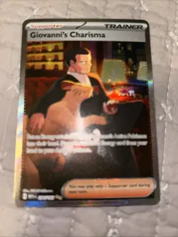 Giovanni’s Charisma SIR Supporter Trainer Pokemon Card - Image 3