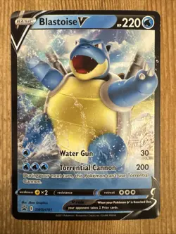 Blastoise V - SWSH101 - Pokemon Sword & Shield Promo Ultra Rare Holo Card MP - Image 1