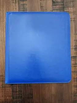 12 Pocket Trading Card BINDER Album Zipper Side Loading 480 Holder Pokemon BLUE - Image 2