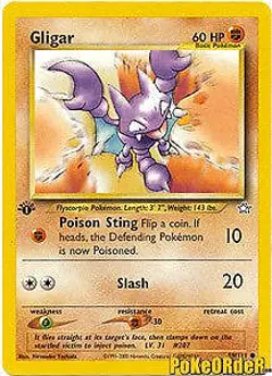 Pokemon Neo Genesis - Gligar Card 59/111 UNLIMITED EDITION NOT FIRST - Image 1