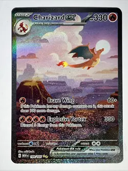 Charizard EX 199/165 SV 151 Special Illustration Rare Pokemon TCG Card NM - Image 3