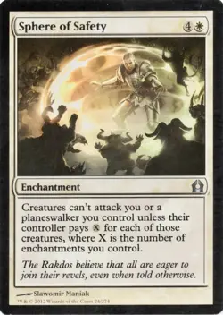 MTG Sphere of Safety Return to Ravnica 024/274 Regular Uncommon NM Magic Card - Image 1