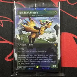 MTG x Final Fantasy PARADISE CHOCOBO - Birds of Paradise /w foil land cards New - Image 1