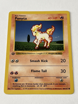 Pokemon Ponyta 60/102 1st Edition Base Set Card Near Mint - Image 5