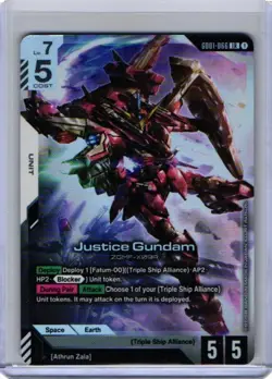 Gundam Card Game Newtype Rising Justice Gundam GD01-066 LR - Image 1