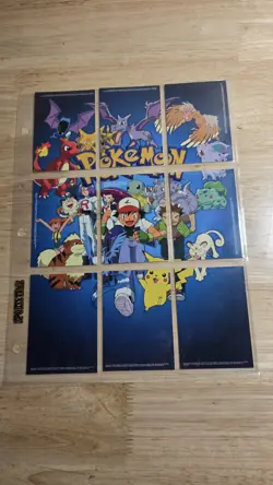 1999 Pokemon Cards TV Animation Series 1 Complete 9 card Puzzle Set - Image 1