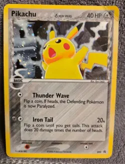 Pikachu Delta Species 035 2006 Holo Promo Pokemon Card DMG corner crease - Image 1