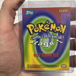 SQUIRTLE - # 07 - TOPPS SERIES E7 OF 12 BLUE LOGO Pokemon Card TCG Non Holo NM - Image 3