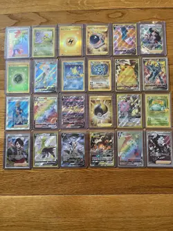 24 card Pokemon card lot- rare full arts, alternate arts, Vs, GXs, Vmax and more - Image 1