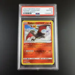 PSA 10 Radiant Charizard 020/159 Pokemon Crown Zenith Holo Graded Card - Image 1