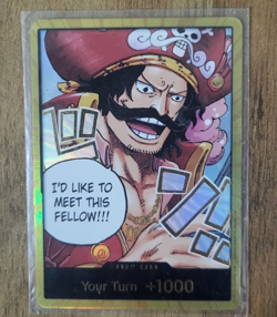 One Piece TCG Gol D. Roger Gold DON!! Card OP13 Alternate Art NM ENGLISH - Image 2