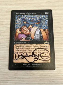 Magic MtG Recurring Nightmare Exodus Artist Signed Jeff Laubenstein - Image 1
