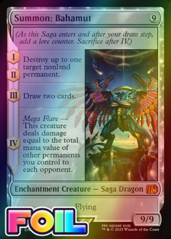 x1 Summon: Bahamut FOIL FIN Final Fantasy MTG 1 M/NM 1x - Image 1