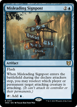 Misleading Signpost [Wilds of Eldraine Commander] Magic MTG - Image 1