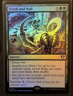 MTG Commander Masters Tooth and Nail NM Foil (Rare) pack fresh edh commander - Image 1