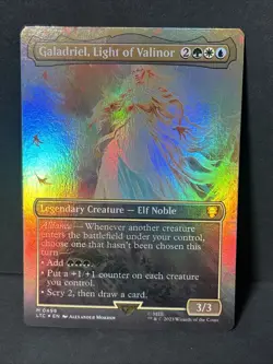 MTG FOIL Galadriel, Light of Valinor Borderless - The Lord of the Rings - Image 1