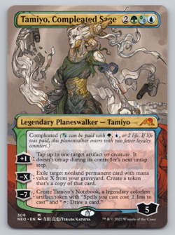 Tamiyo, Compleated Sage Borderless Planeswalker - Kamigawa: Neon Dynasty MTG - Image 1