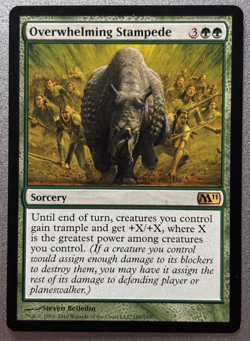 Overwhelming Stampede - EX - 2011 Core Set - MTG - Image 1