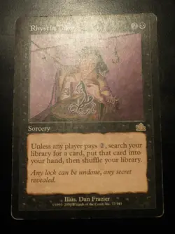 mtg magic rhystic tutor prophecy ENGLISH FRENCH precepteur rhystique prophetie - Image 1