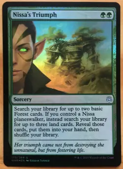 mtg magic nissa's triumph FOIL ENGLISH triomphe de nissa war of the spark - Image 1