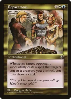 Reparations NM/M Mirage Multicolor Enchantment Mtg Magic English Regular - Image 1