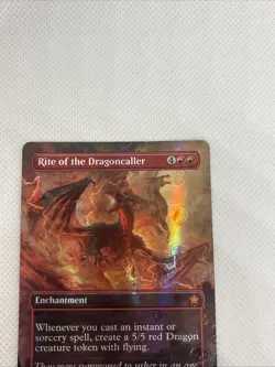 Rite of the Dragoncaller (Borderless) (Mana Foil) Foundations Foil - Image 3