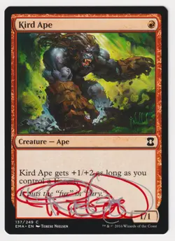 Silver Shadow Signed Kird Ape LP Eternal Masters Artist Terese Nielsen 2016 MTG! - Image 1