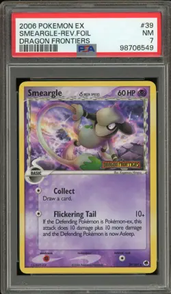 Pokemon Smeargle EX Dragon Frontiers Reverse Holo #39 PSA 7 - Image 1