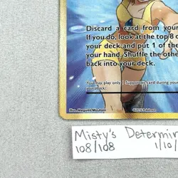 Misty's Determination 108/108 XY Evolutions Full Art Trainer Holo Pokemon TCG NM - Image 3