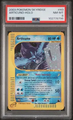 2003 POKEMON SKYRIDGE #H3 ARTICUNO-HOLO PSA 8 - Image 1
