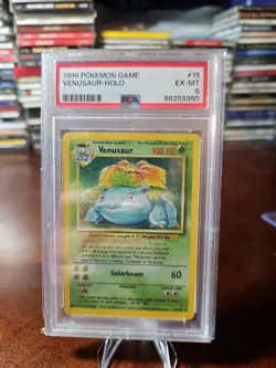 Pokemon TCG Venusaur Base Set 15/102 Holo Unlimited Rare PSA 6 Excellent-Mint - Image 1