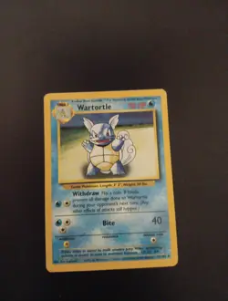 Pokemon TCG Wartortle Base Set 42/102 Regular Unlimited Uncommon LP - Image 1