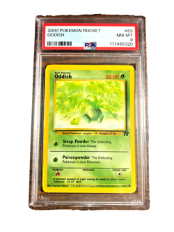 VINTAGE Oddish Common #63 - PSA NM-MT 8 - 2000 Team Rocket Unlimited - Pokemon - Image 1