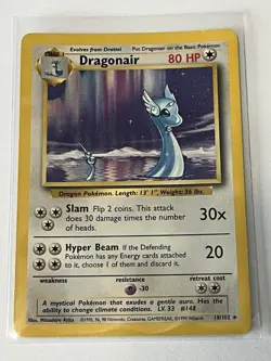 Dragonair 18/102 Base Set Rare Unlimited WOTC Pokemon TCG 1999 NM - Image 3