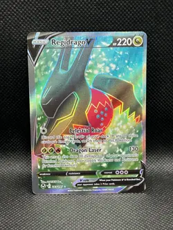 Regidrago V 183/195 FULL ART Silver Tempest Swsh12 ULTRA RARE HOLO Pokemon Foil - Image 1