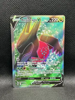 Regidrago V 183/195 FULL ART Silver Tempest Swsh12 ULTRA RARE HOLO Pokemon Foil - Image 3