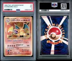 1996 POKEMON BASE SET JAPANESE #6 CHARIZARD-HOLO PSA 5 New Cert - Image 3