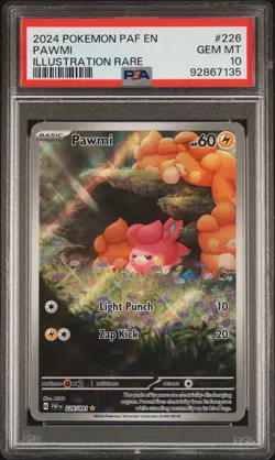 2024 POKEMON PAF EN-PALDEAN FATES ILLUSTRATION RARE #226 PAWMI PSA 10 - Image 1