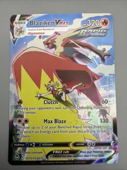 2022 Pokemon TCG Blaziken VMAX Silver Tempest Trainer Gallery TG15/TG30 - Image 1