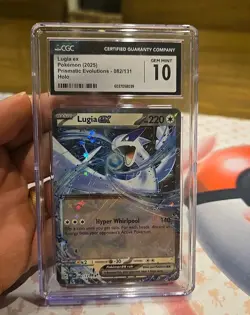2025 Pokemon Prismatic Evolutions Lugia EX Holo #082/131 CGC 10 Gem Mint - Image 1