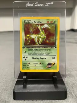 2000 Pokemon TCG Gym Heros 1st Edition HOLO #13/132 ROCKET'S SCYTHER - Image 1
