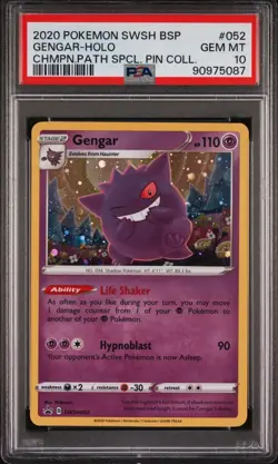 2020 Pokemon Champions Path GENGAR #SWSH052 HOLO PSA 10 GEM MINT low pop 200+ - Image 1