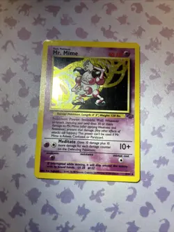 Pokemon TCG Mr. Mime Jungle 6/64 Holo Unlimited Holo Rare - Heavy Play HP - Image 1